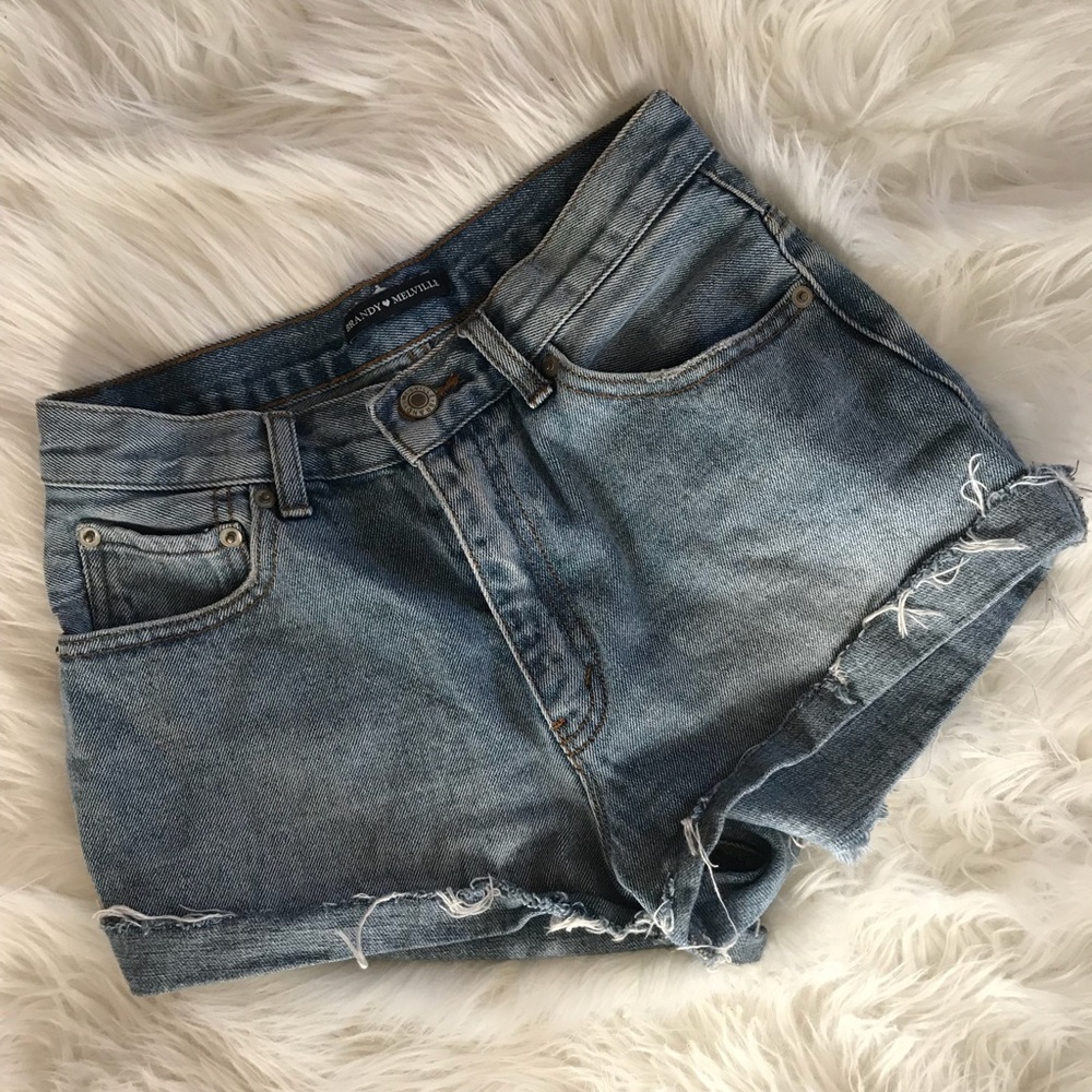 Brandy Melville High-Waisted Denim Shorts
